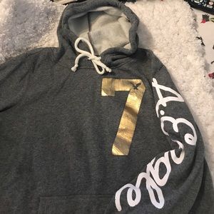 XL American Eagle hoodie with metallic accent